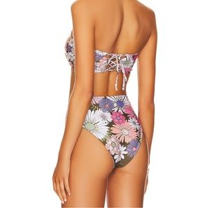 Agua Bendita Penelope Bikini bottoms. Multicolor high waisted/ reversible size S